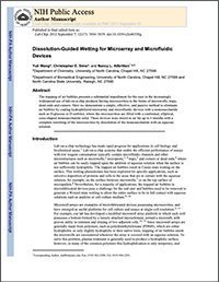 dissolution guided wetting