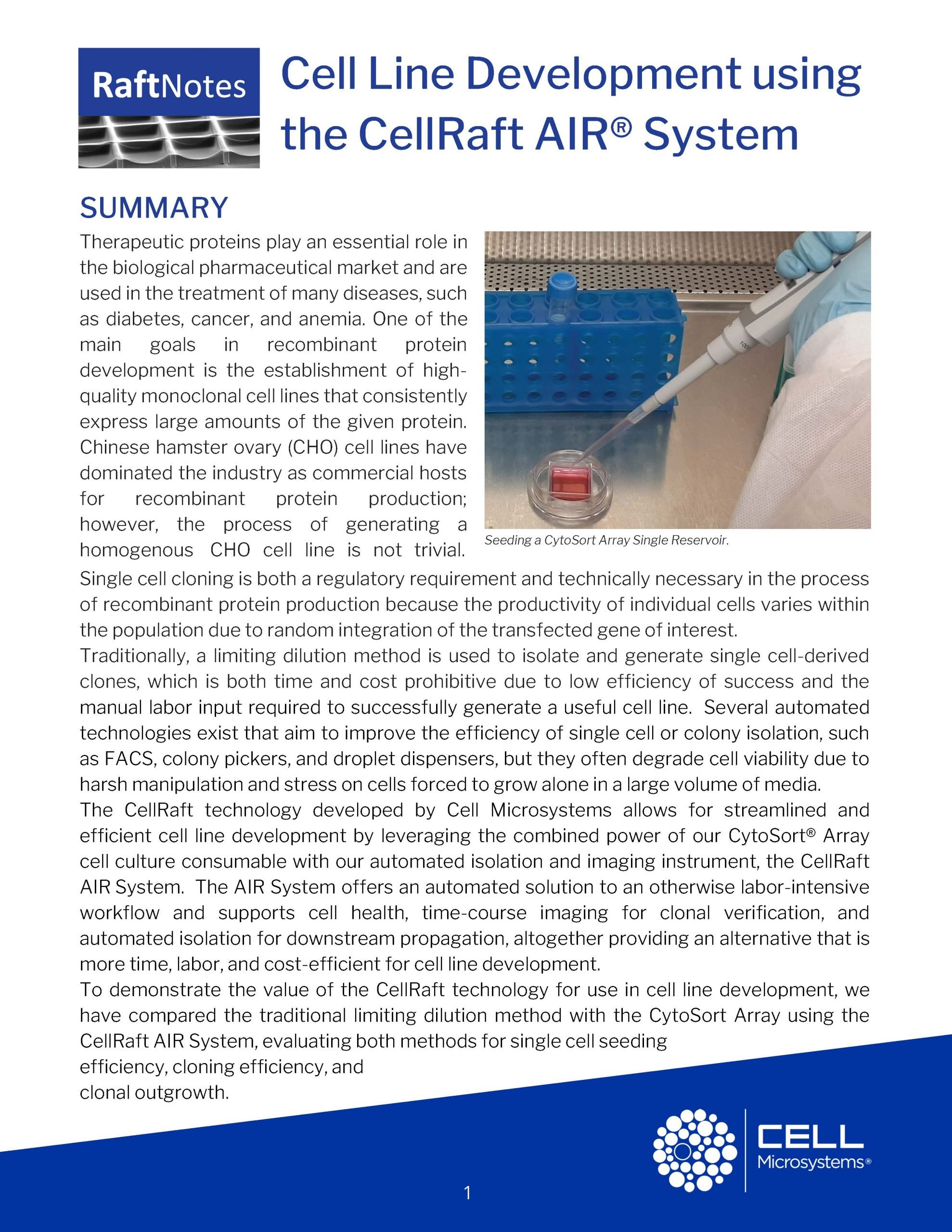 Front Cell Line Development RaftNote scaled