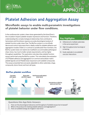Platelet adhesion and aggregation