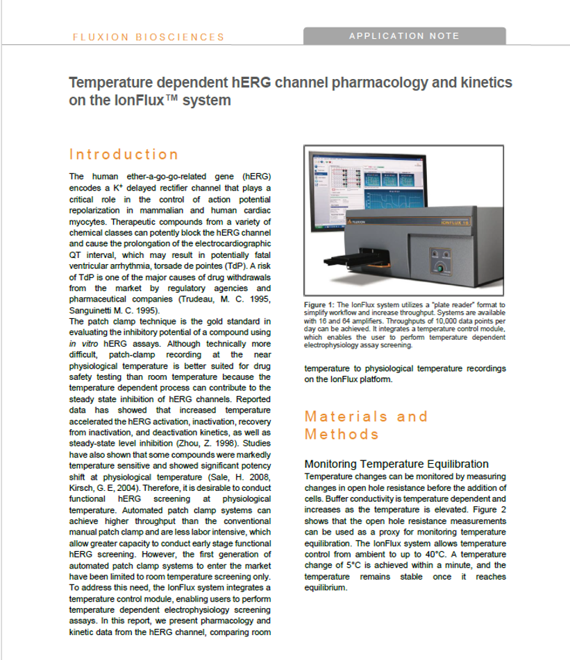Temperature dependent hERG channel pharmacology and kinetics